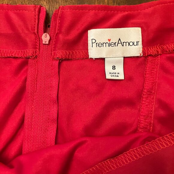 Premier Amour Red Dress Women's Size 8 - Picture 2 of 8